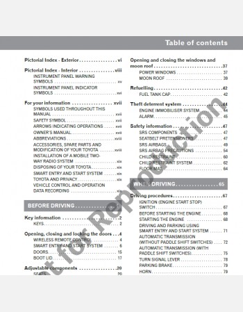 toyota aurion 2016-2017 owners manual